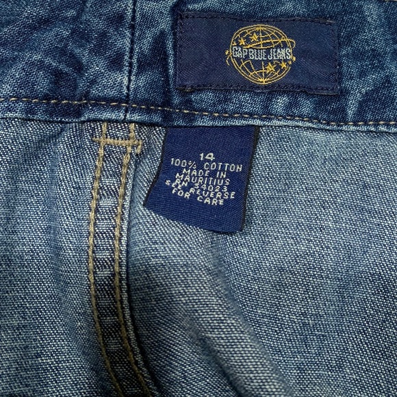 Vintage 90’s GAP Denim Blue Jean Mini Skirt Sz 14 - Picture 4 of 5